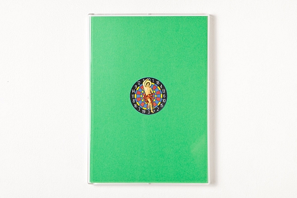 Angelo Formica, San Sebastiano, collage su forex in teca, 2013, Galleria Toselli