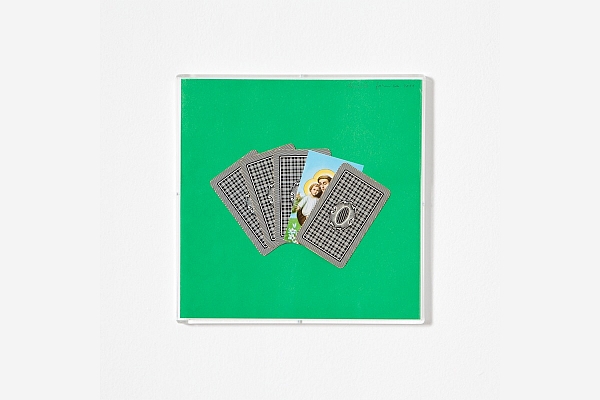 Angelo Formica, Poker, collage on forex in case, 2011