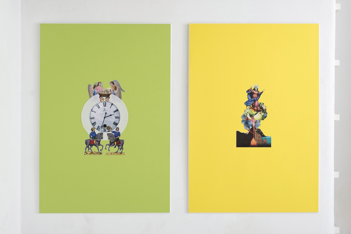 Angelo Formica, Primo tempo, collage on forex in case, 2013, Galleria Toselli