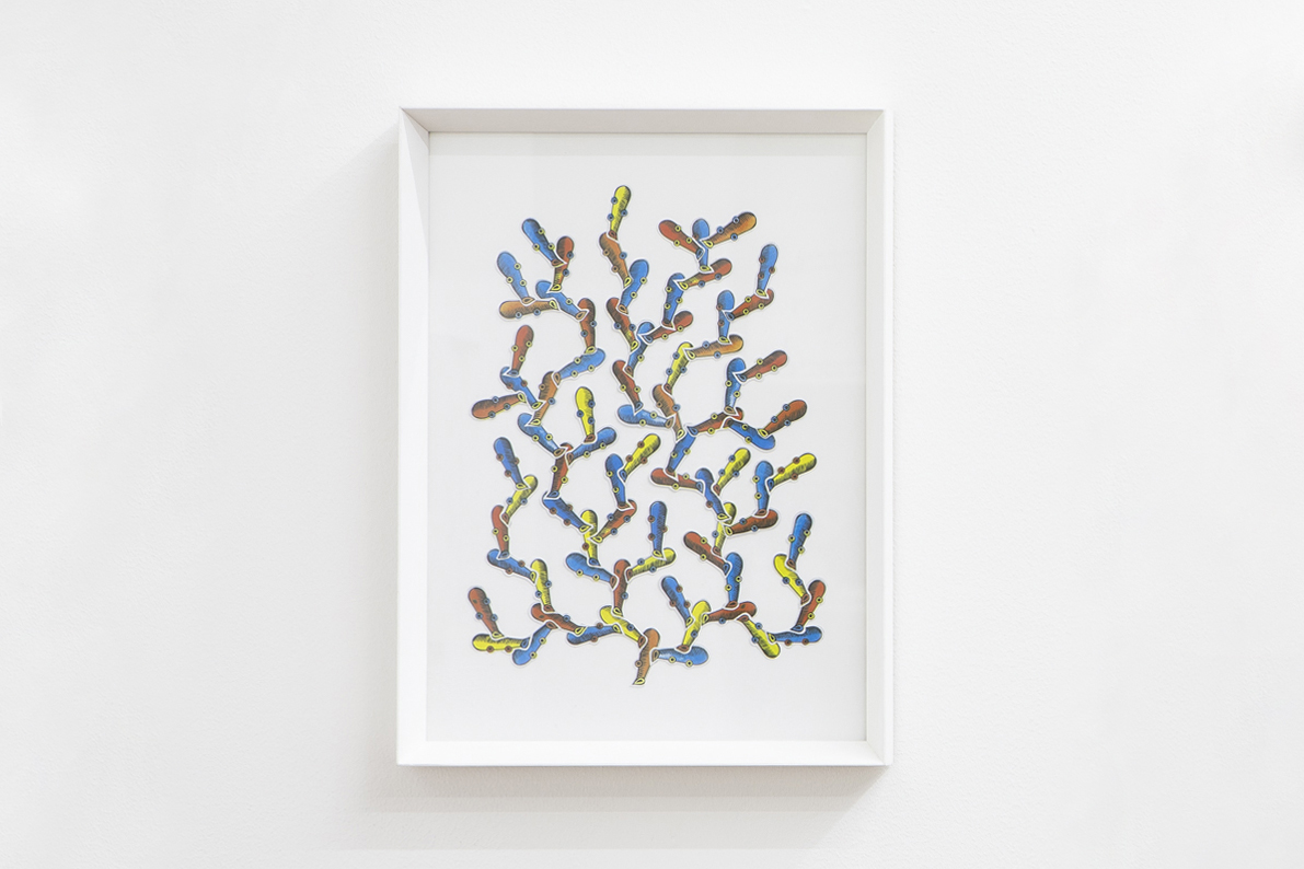 Angelo Formica, Senta titolo, collage, 2020-2022